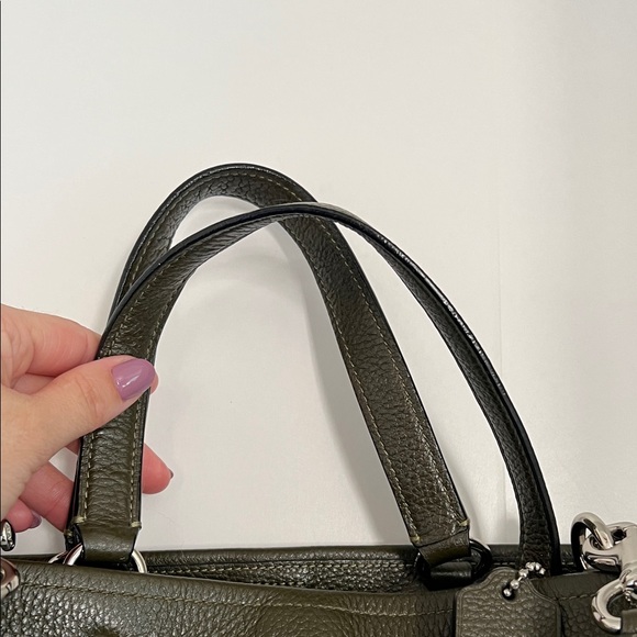 Coach Dark Green Dempsey Pebble Leather Carryall Tote with Crossbody - Picture 13 of 14